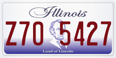 IL license plate Z705427