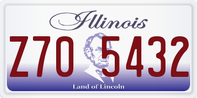 IL license plate Z705432