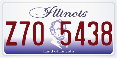 IL license plate Z705438