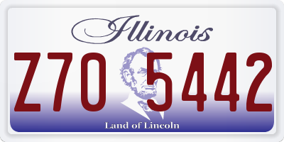 IL license plate Z705442