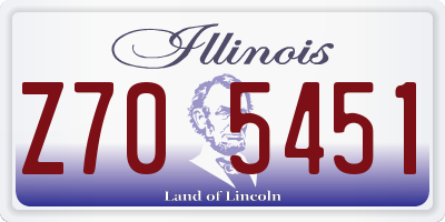 IL license plate Z705451