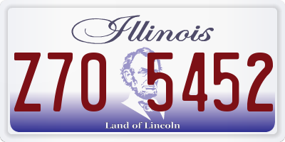 IL license plate Z705452