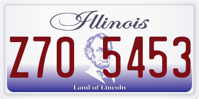 IL license plate Z705453