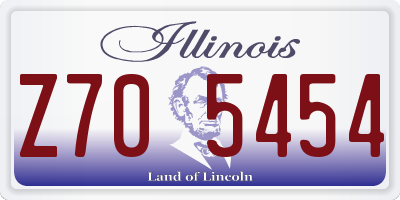 IL license plate Z705454