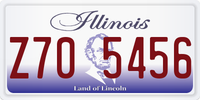 IL license plate Z705456