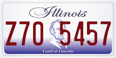 IL license plate Z705457