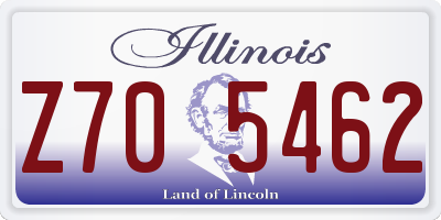 IL license plate Z705462