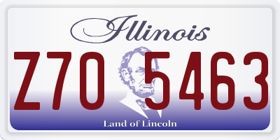 IL license plate Z705463
