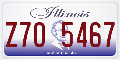 IL license plate Z705467