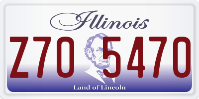 IL license plate Z705470