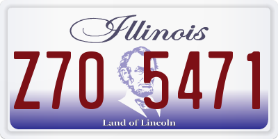 IL license plate Z705471