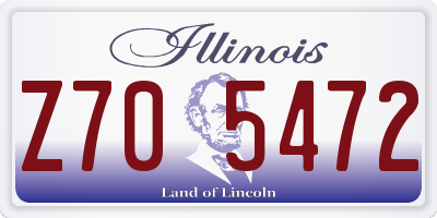 IL license plate Z705472