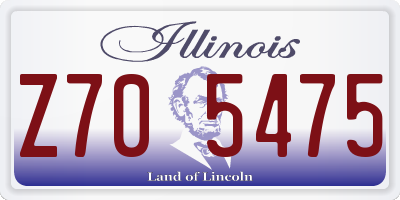 IL license plate Z705475