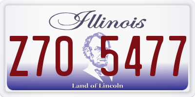IL license plate Z705477