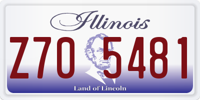 IL license plate Z705481