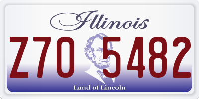 IL license plate Z705482