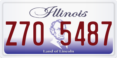 IL license plate Z705487