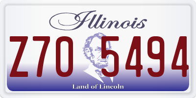 IL license plate Z705494