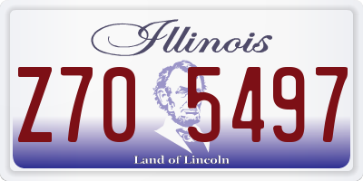 IL license plate Z705497