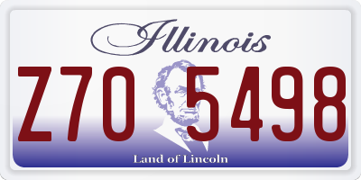 IL license plate Z705498