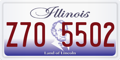 IL license plate Z705502