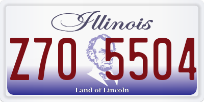 IL license plate Z705504