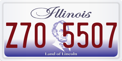 IL license plate Z705507