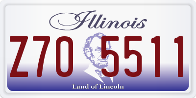 IL license plate Z705511