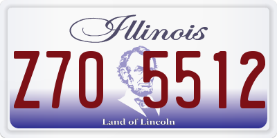 IL license plate Z705512