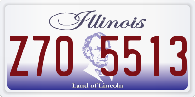 IL license plate Z705513