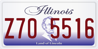 IL license plate Z705516