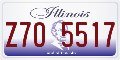 IL license plate Z705517