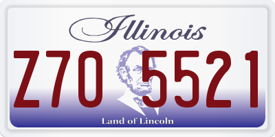 IL license plate Z705521