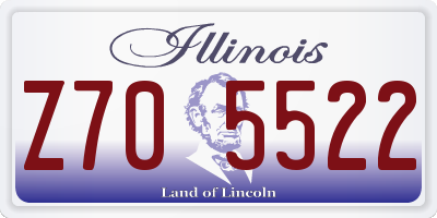 IL license plate Z705522