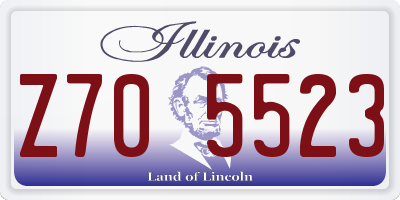 IL license plate Z705523