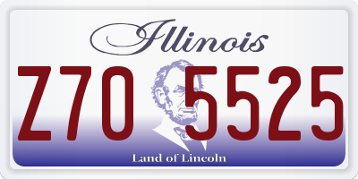 IL license plate Z705525