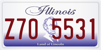 IL license plate Z705531