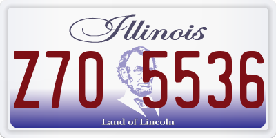 IL license plate Z705536