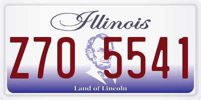 IL license plate Z705541