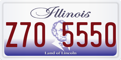 IL license plate Z705550