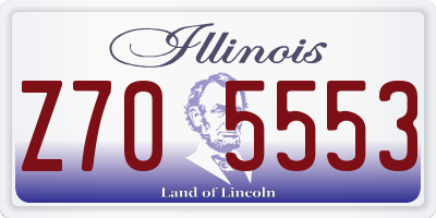 IL license plate Z705553
