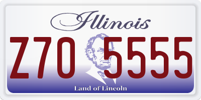IL license plate Z705555