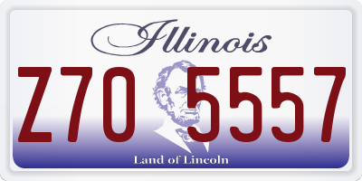 IL license plate Z705557