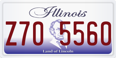 IL license plate Z705560