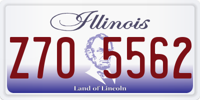 IL license plate Z705562