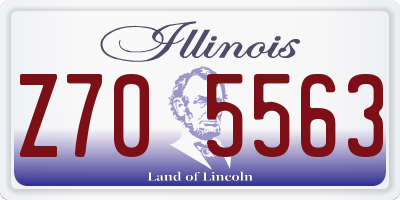 IL license plate Z705563