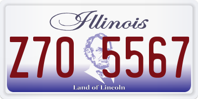 IL license plate Z705567