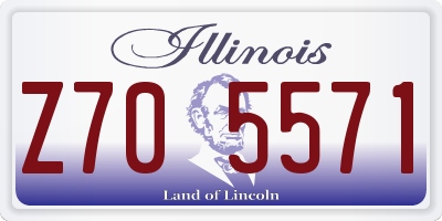 IL license plate Z705571