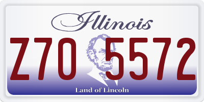 IL license plate Z705572