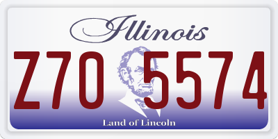 IL license plate Z705574